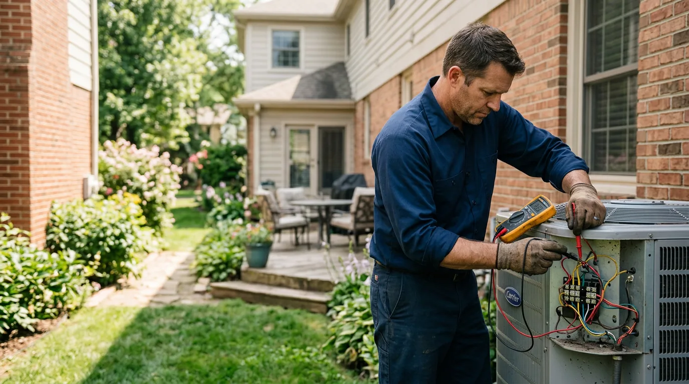 HVAC technician working near Morrow, AR